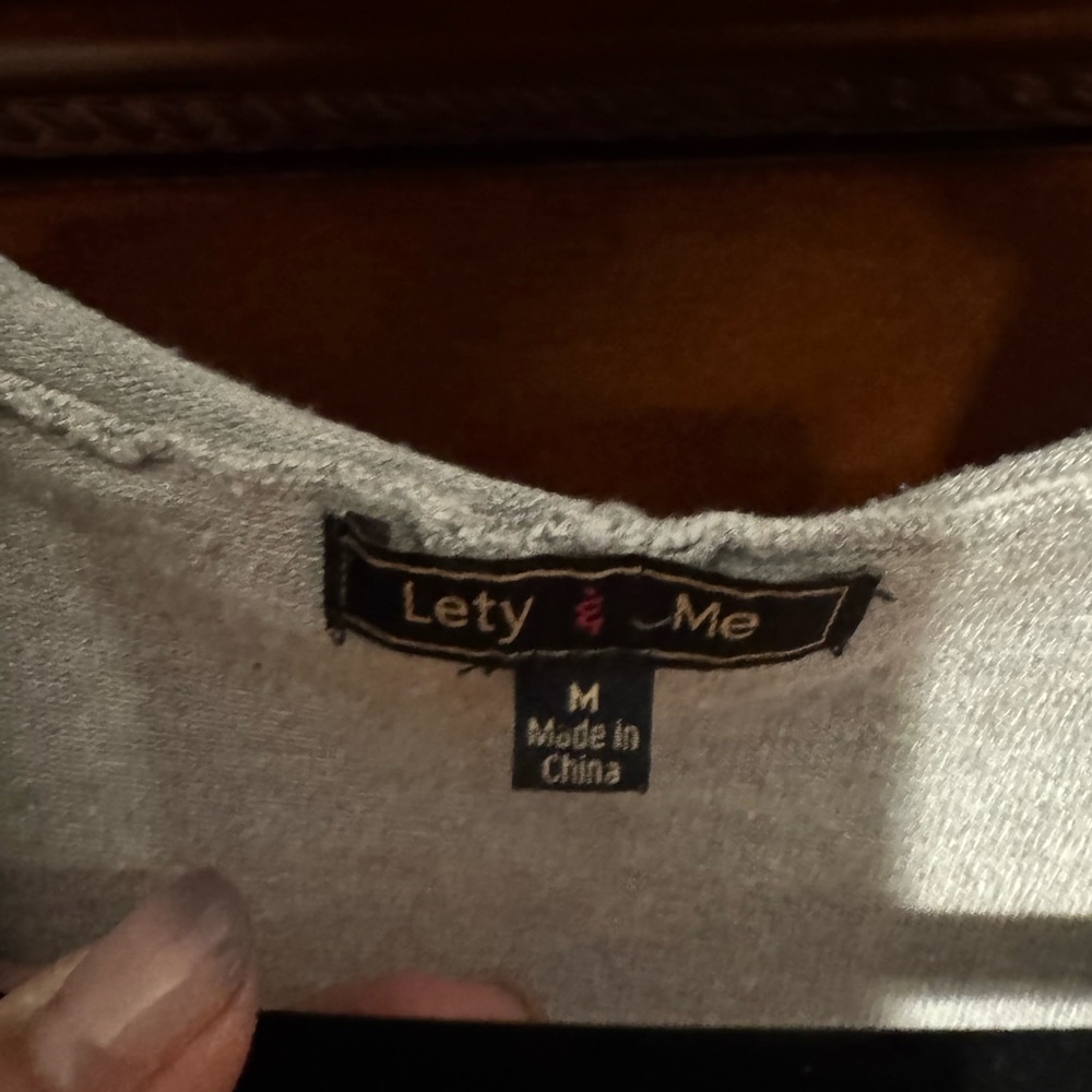 Light Gray Ribbed Cardigan - Picture 3 of 3